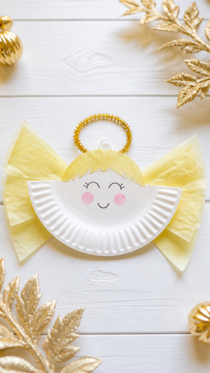 Paper Plate Angel Faces