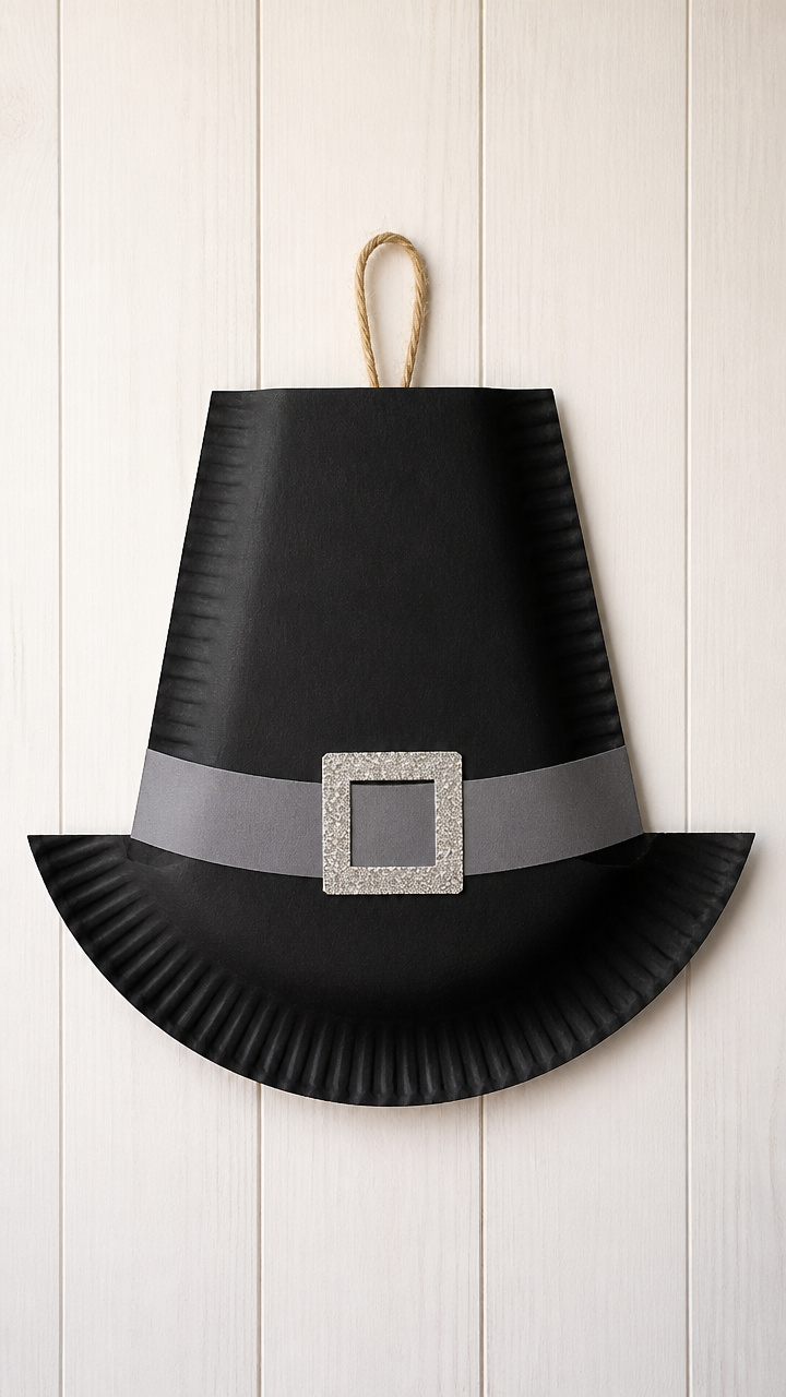 Paper Plate Pilgrim Hat
