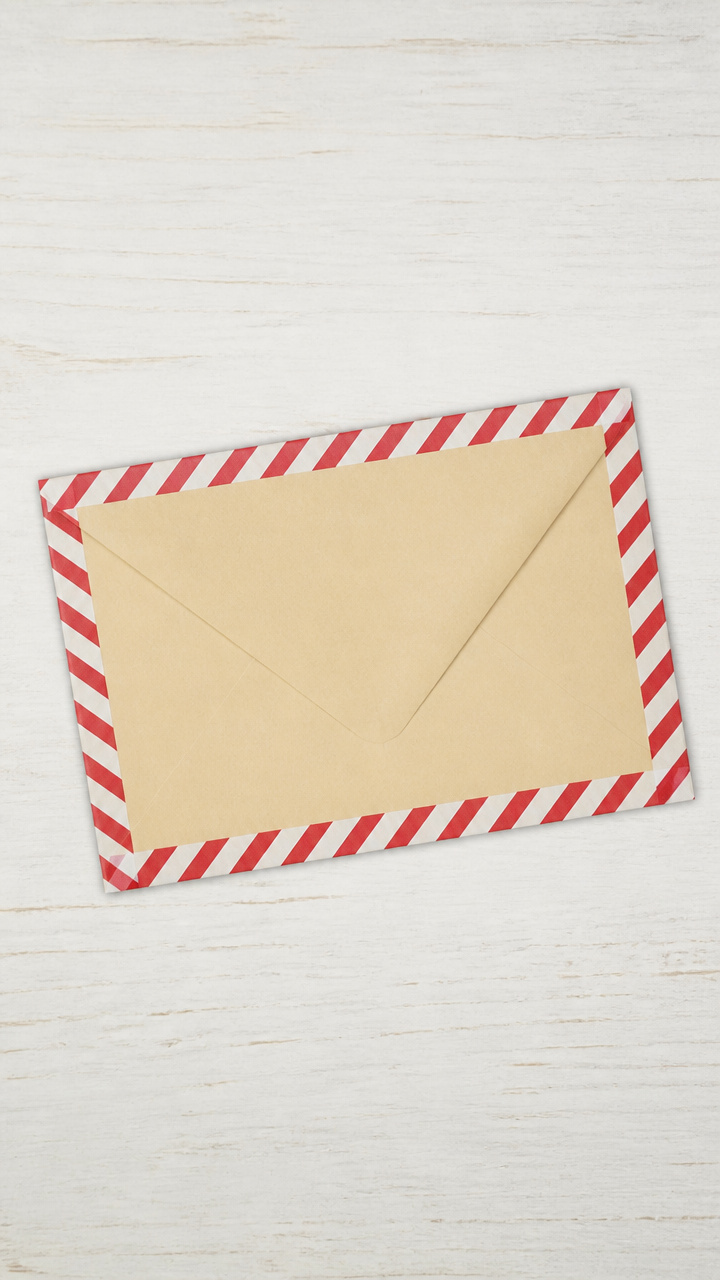 Peppermint Strip Envelope Border
