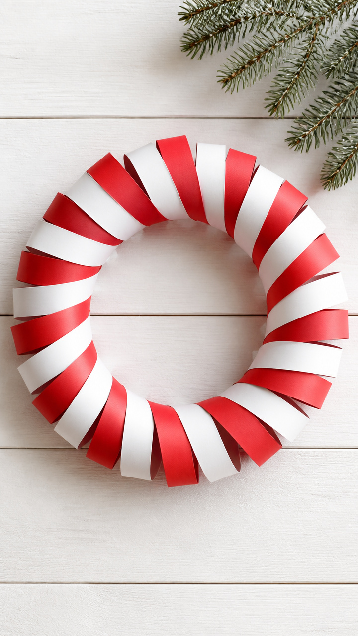 Peppermint Strip Wreath