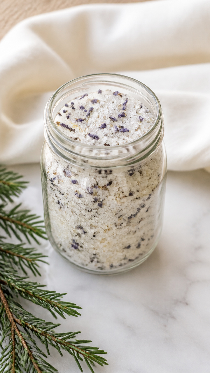 Pine-Scented Bath Salt Jars
