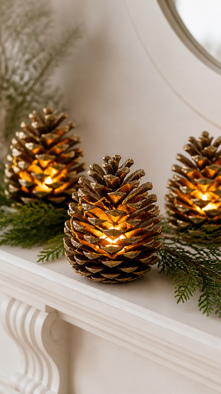 Pinecone Candles