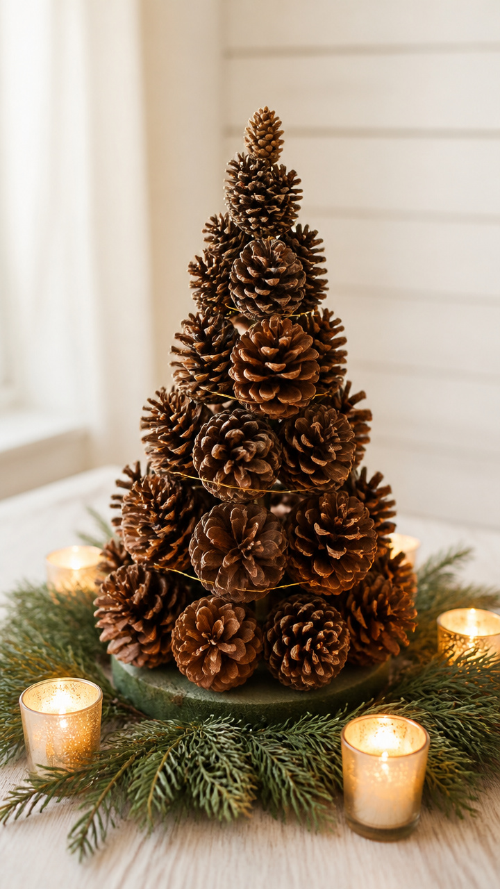 Pinecone Christmas Tree Centerpiece