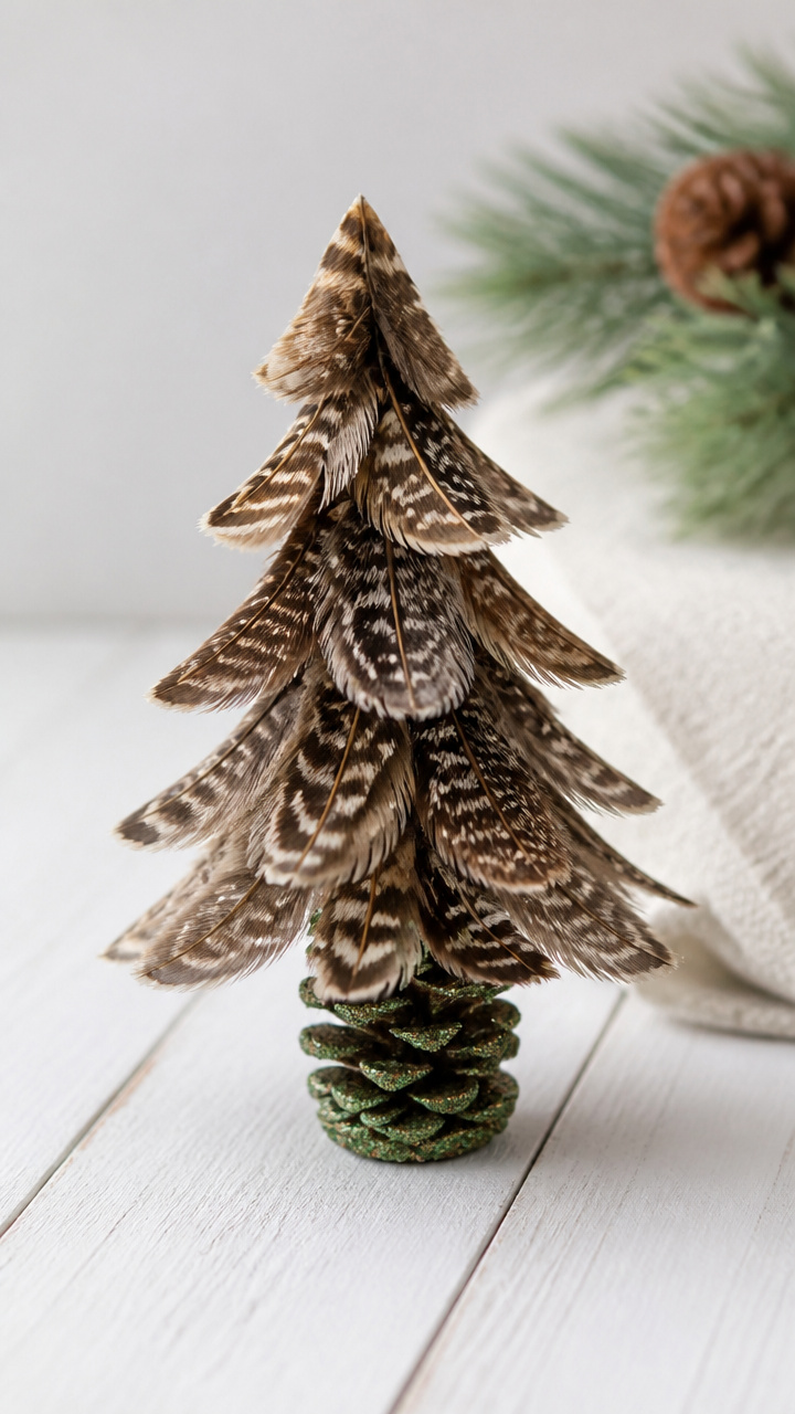 Pinecone Feather Trees