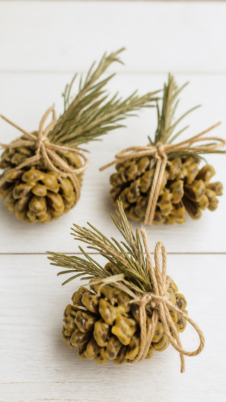 Pinecone Fire Starter Ornaments