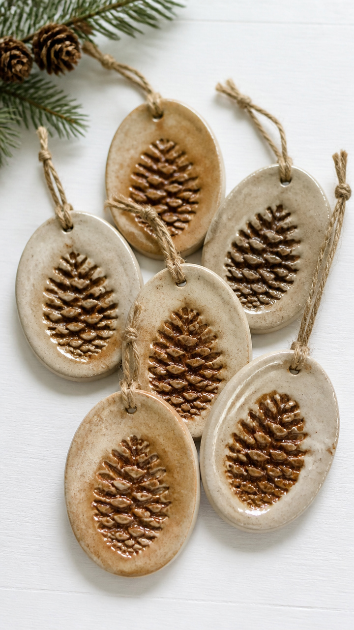 Pinecone Salt Dough Ornaments