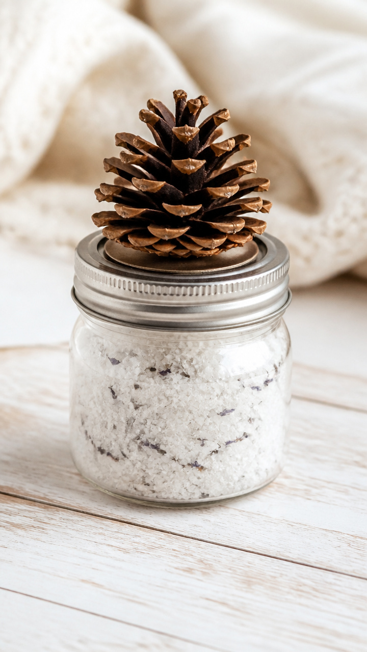 Pinecone Salt Scrub Jars