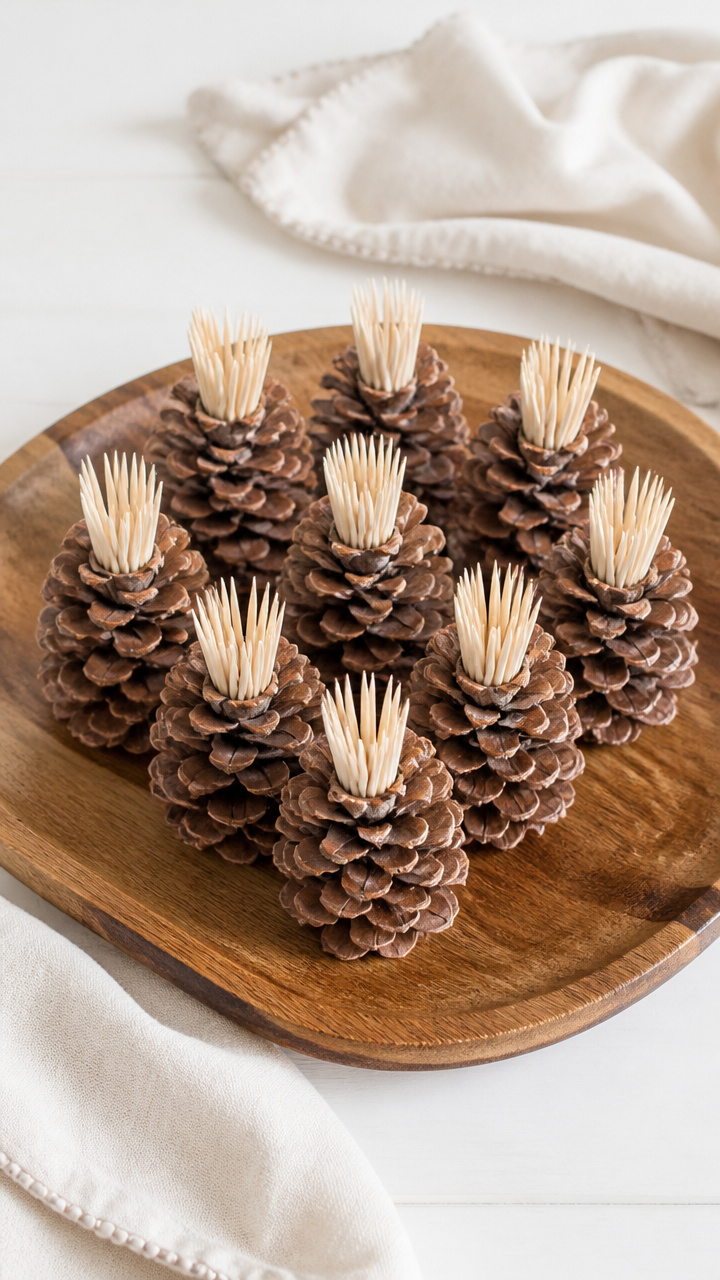 Pinecone Toothpick Holders