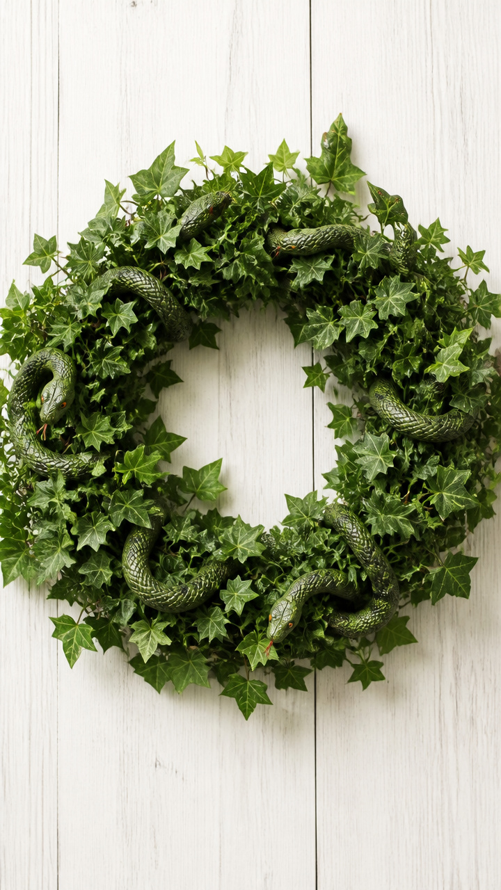 Plastic Snake Vine Wreath