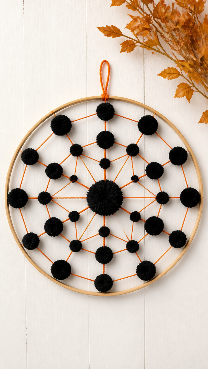 Pom-Pom Spider Web