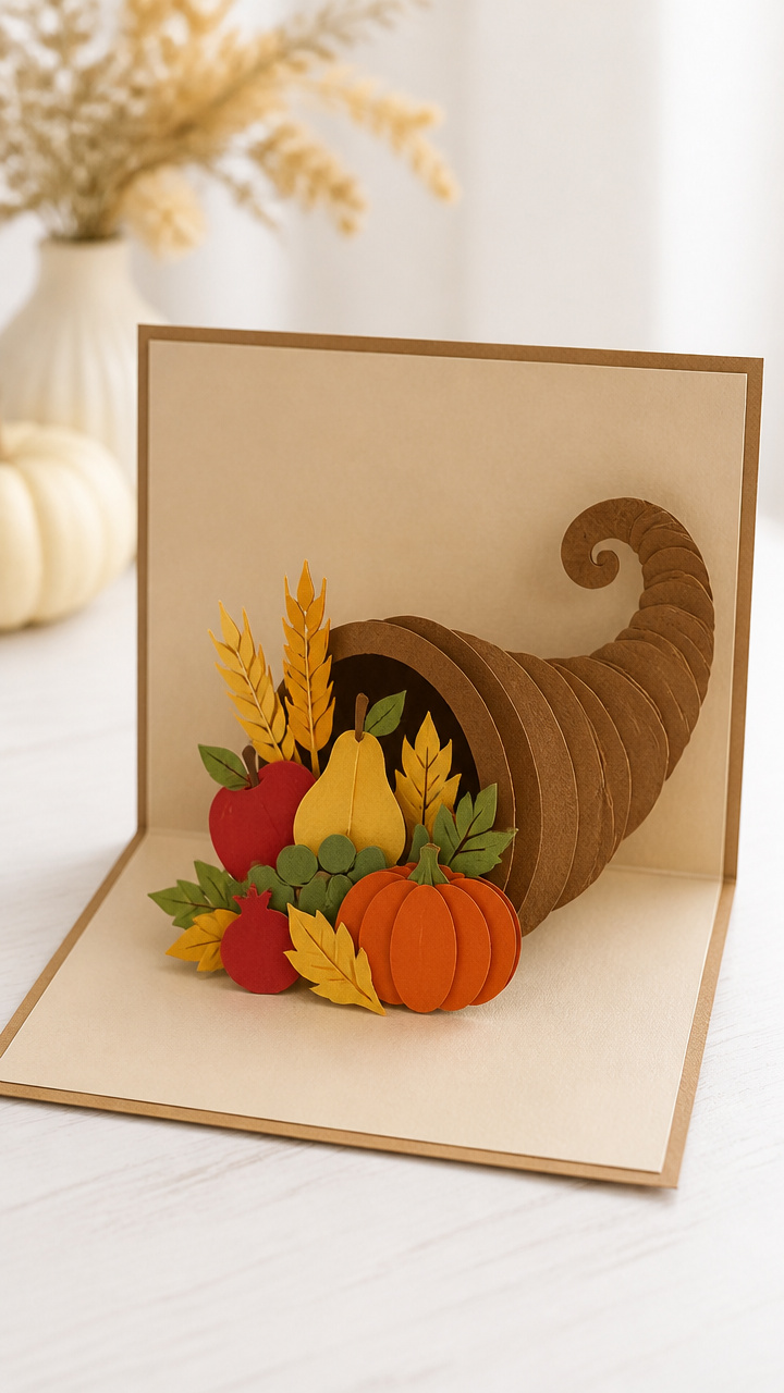 Pop-Up Cornucopia Card