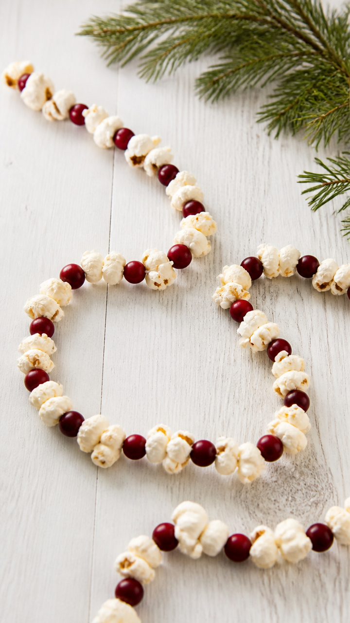 Popcorn and Cranberry Garlands