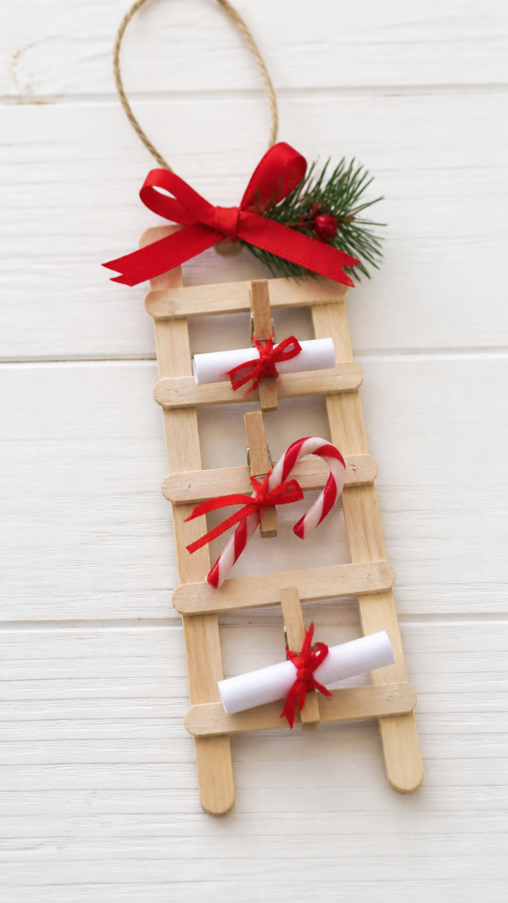 Popsicle Stick Ladder Ornaments