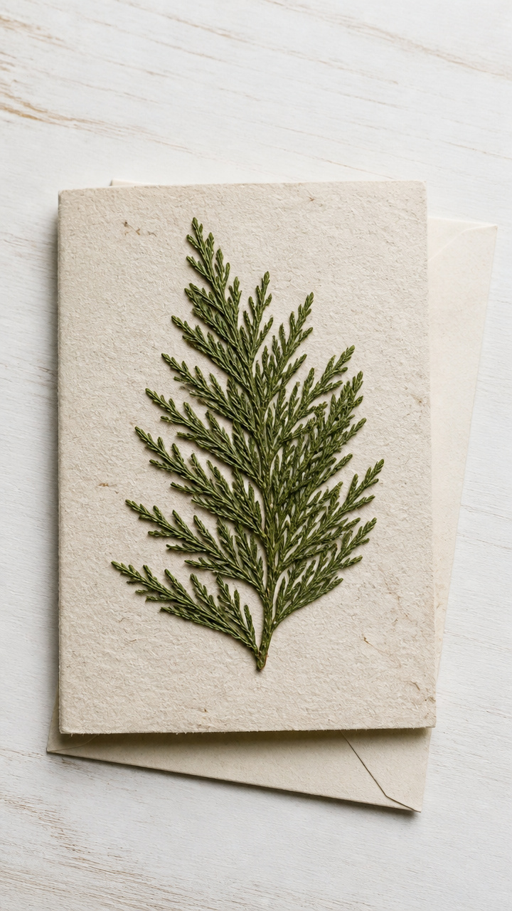 Pressed Fir Sprig Cards