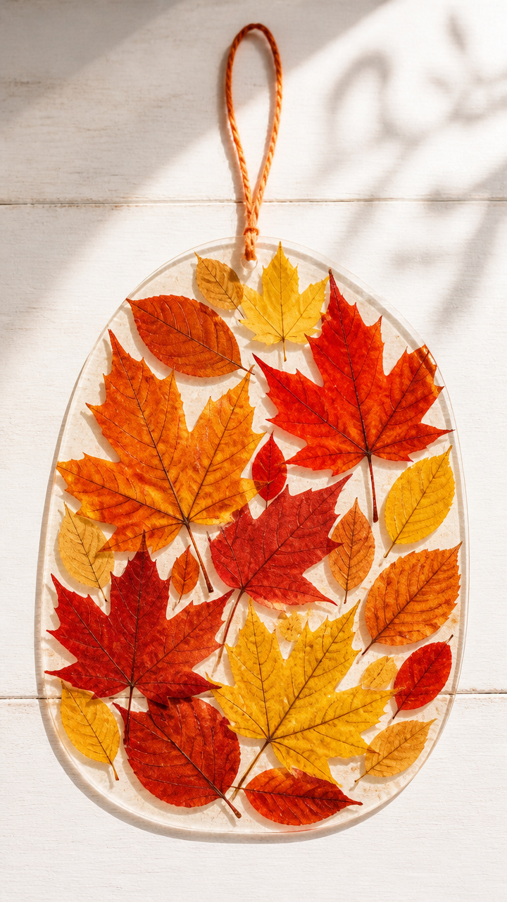 Pressed Leaf Suncatcher