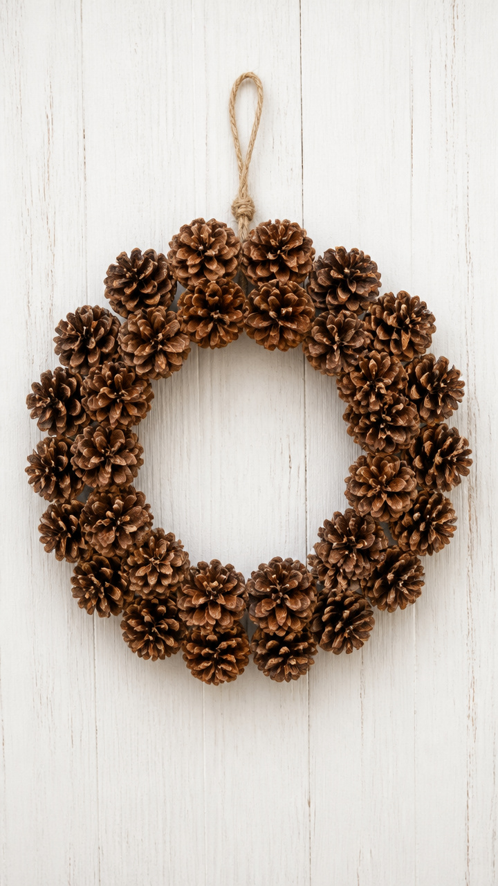Pressed Pinecone Wreath