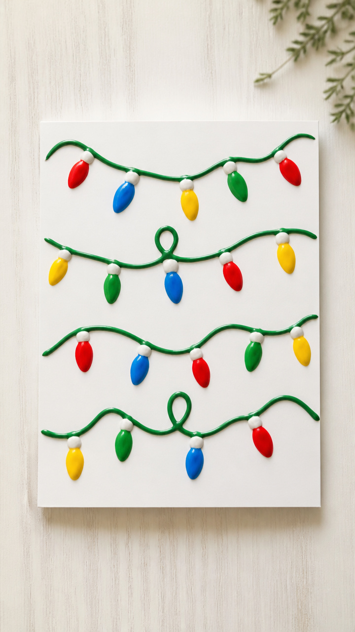 Puffy Paint Christmas Lights