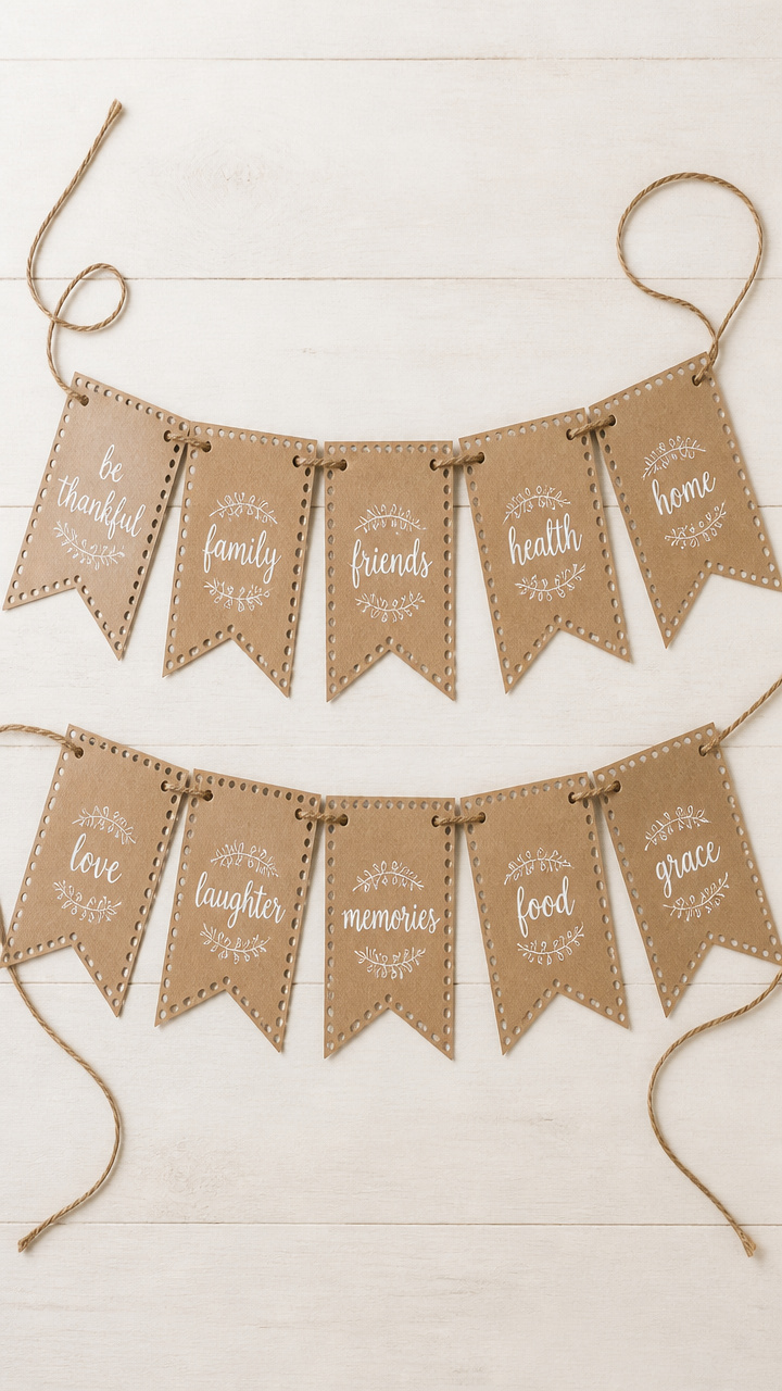 Punched-Paper Gratitude Banner