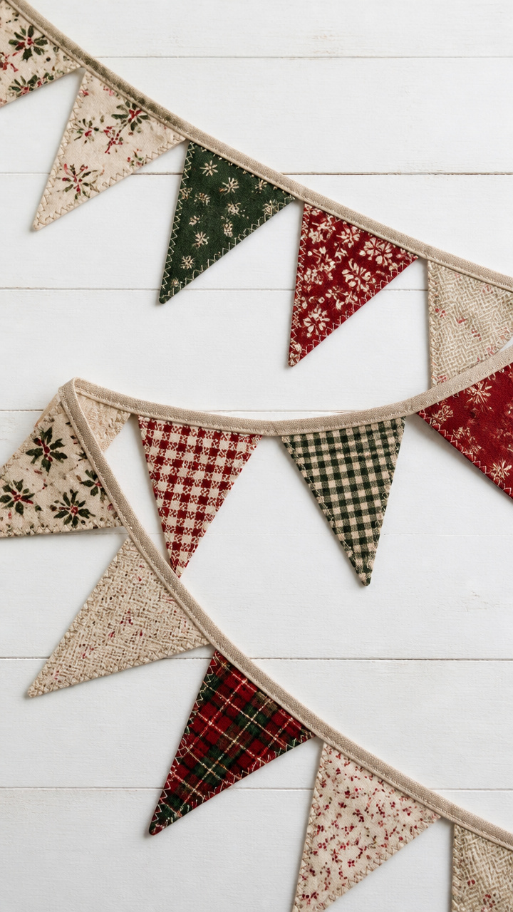 Quilted Fabric Scrap Bunting