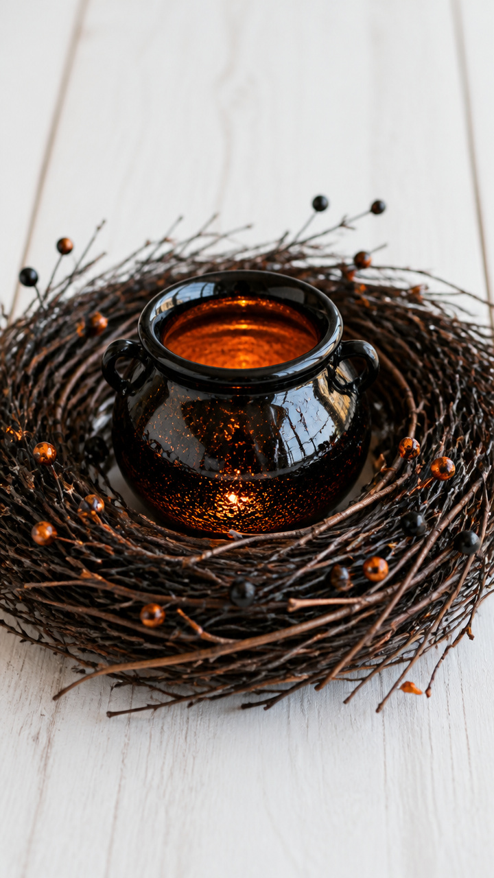 Resin Cauldron Centerpiece