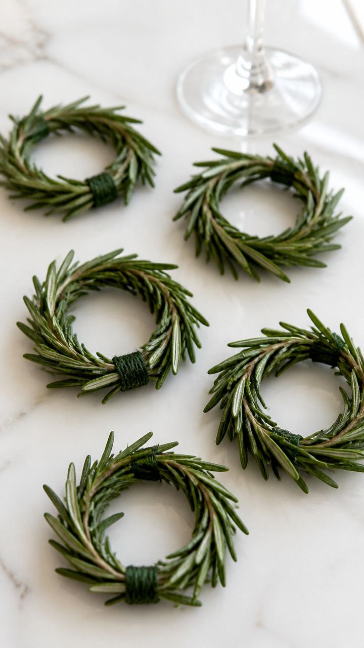 Rosemary Sprig Wine Charms