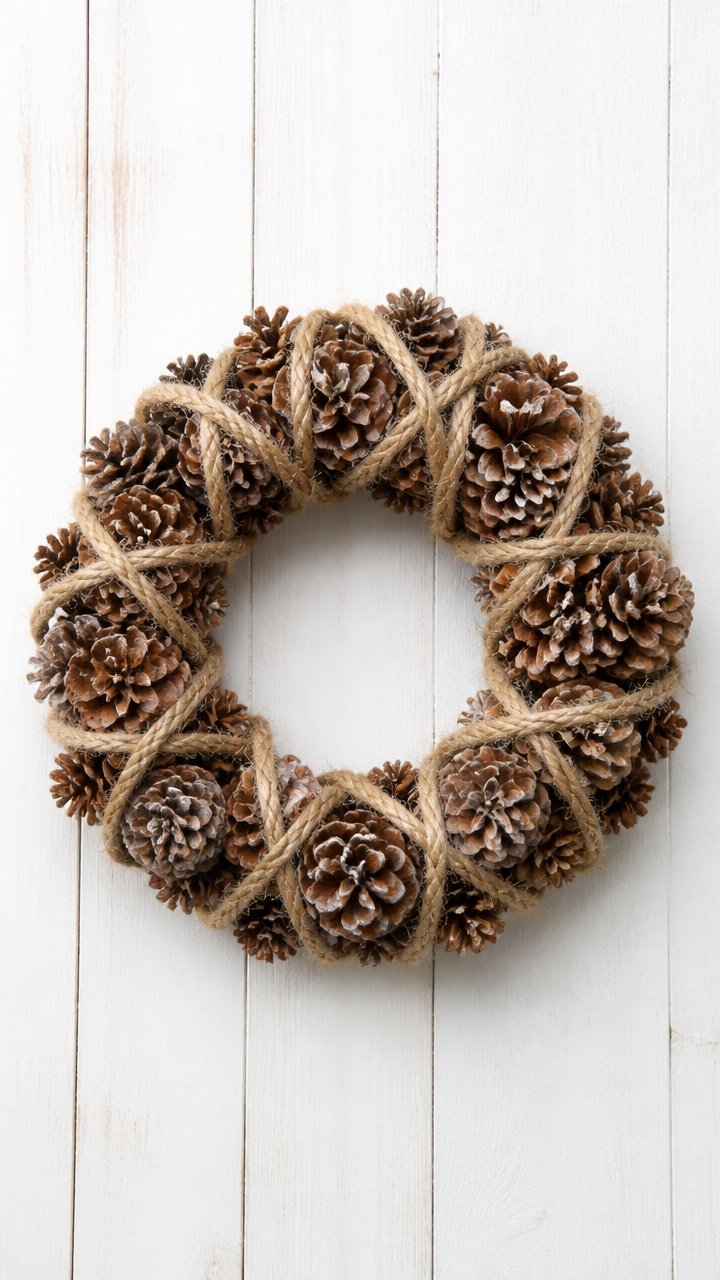 Rustic Pinecone Wreath