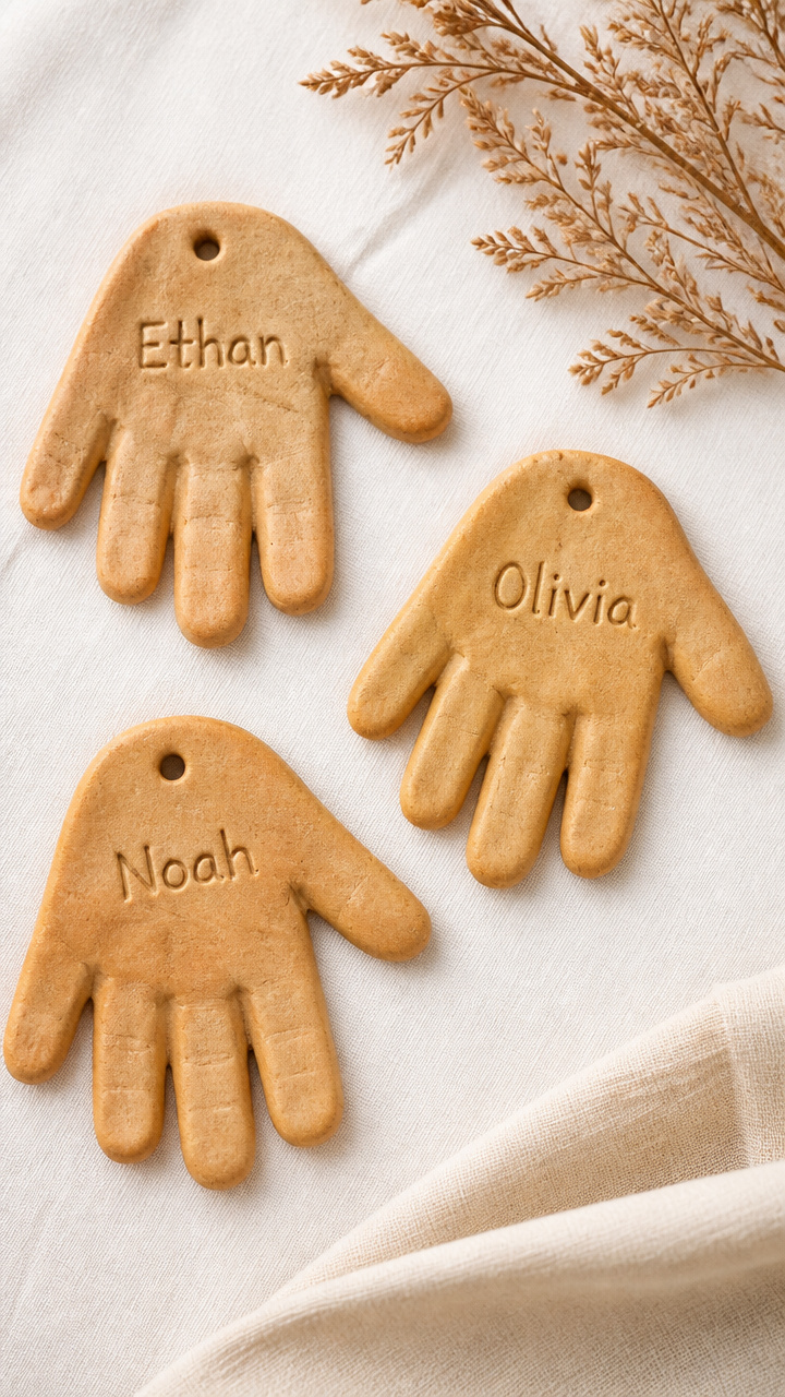 Salt Dough Handprint Tags