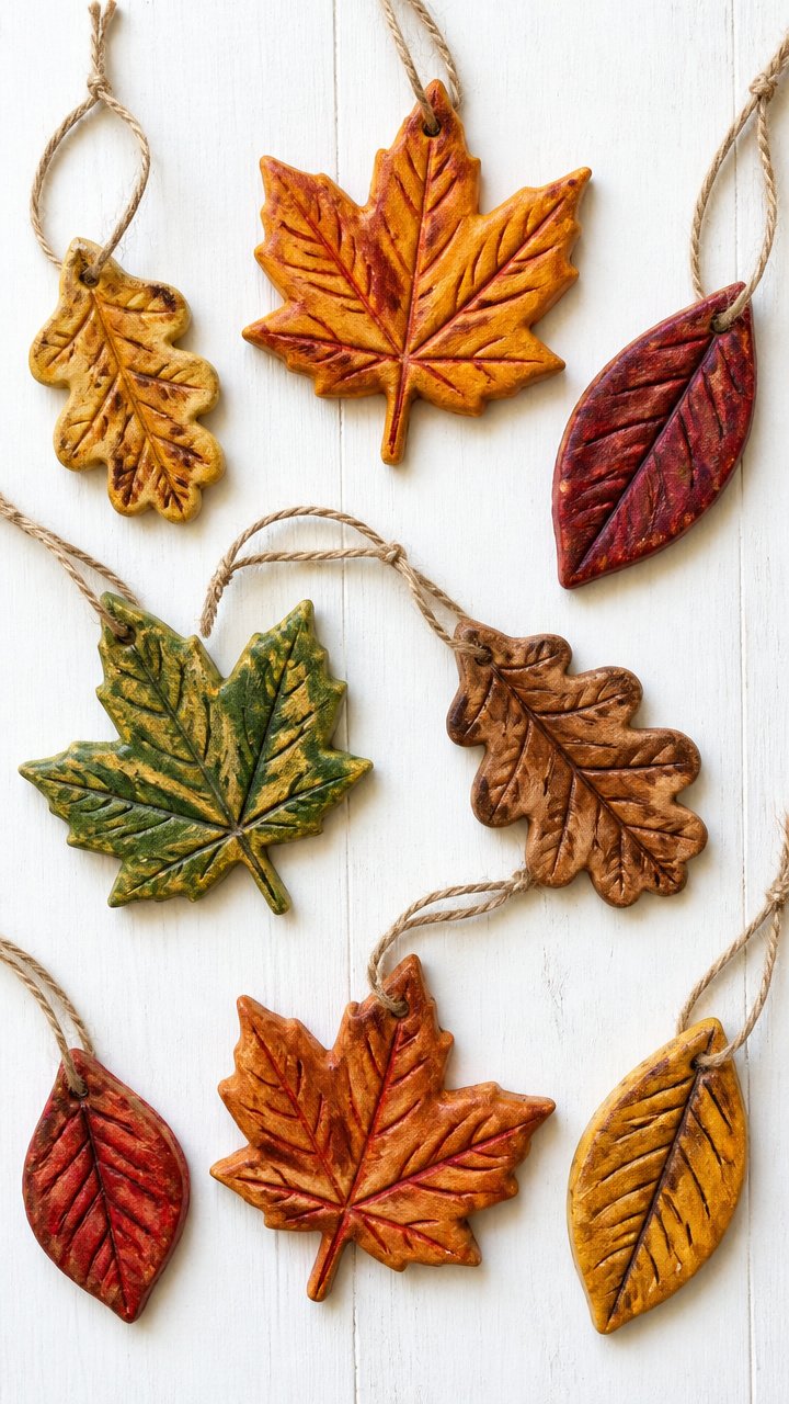 Salt Dough Leaf Ornaments