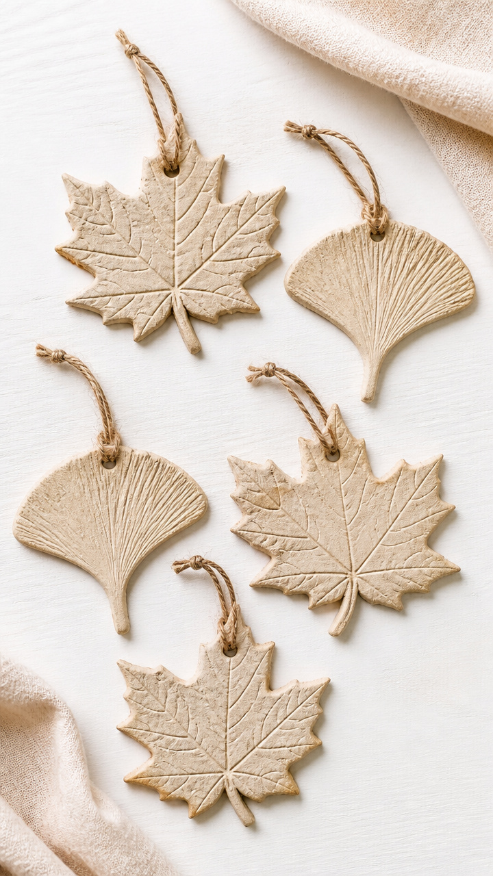 Salt Dough Leaf Ornaments