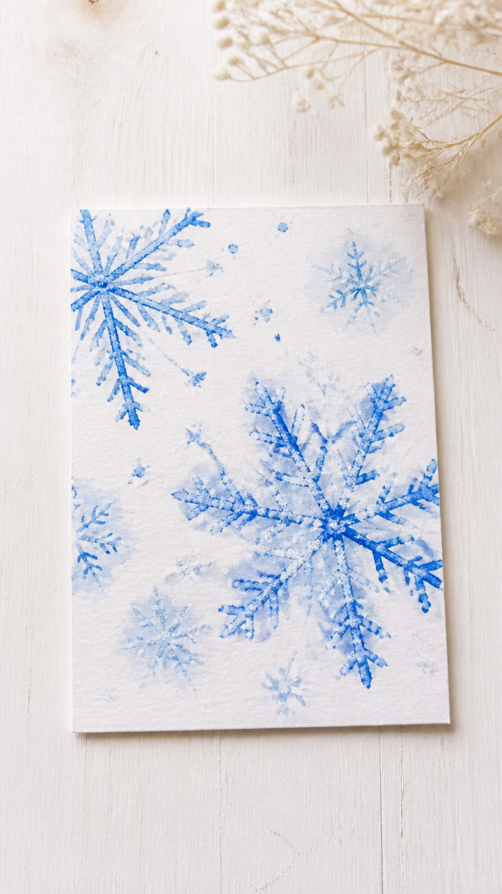 Salt Painted Snowflake Backgrounds