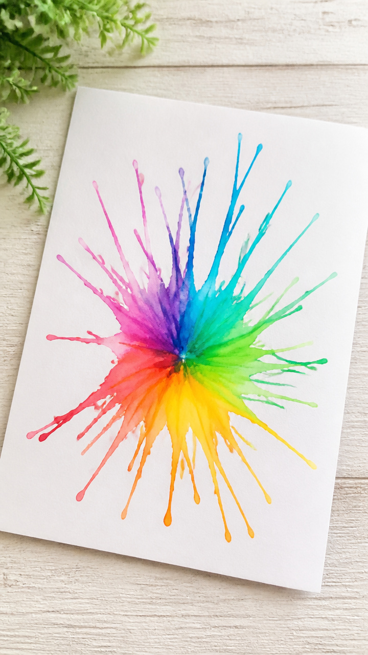 Straw Blown Paint Art