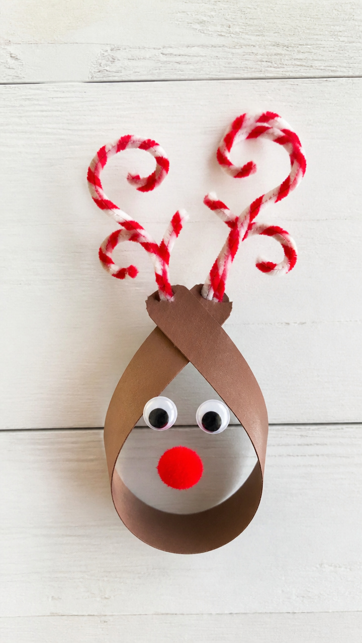 Striped Paper Chain Reindeer