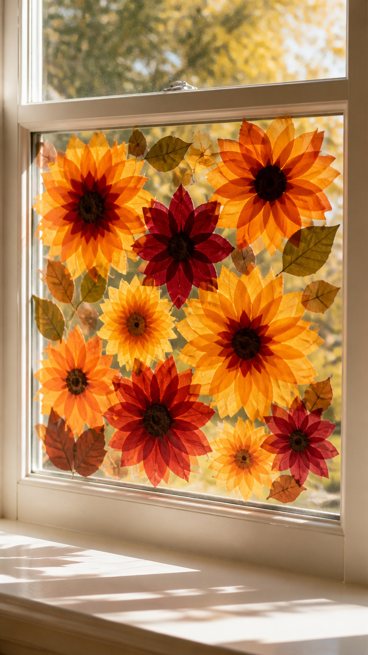 Tissue Paper Harvest Window Display