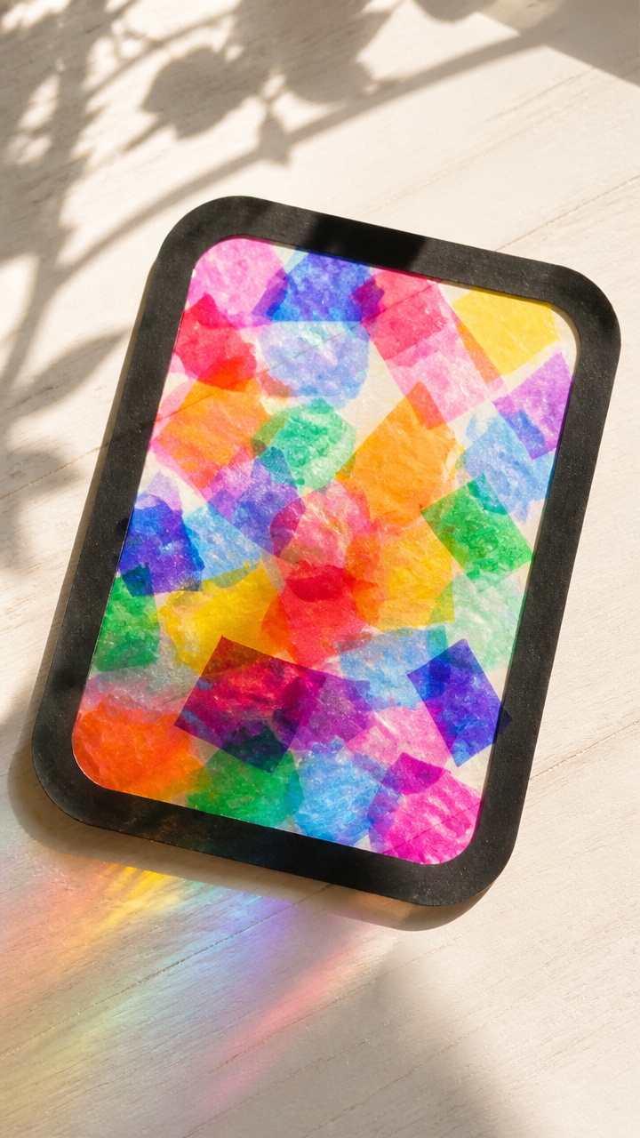 Tissue Paper Stained Glass