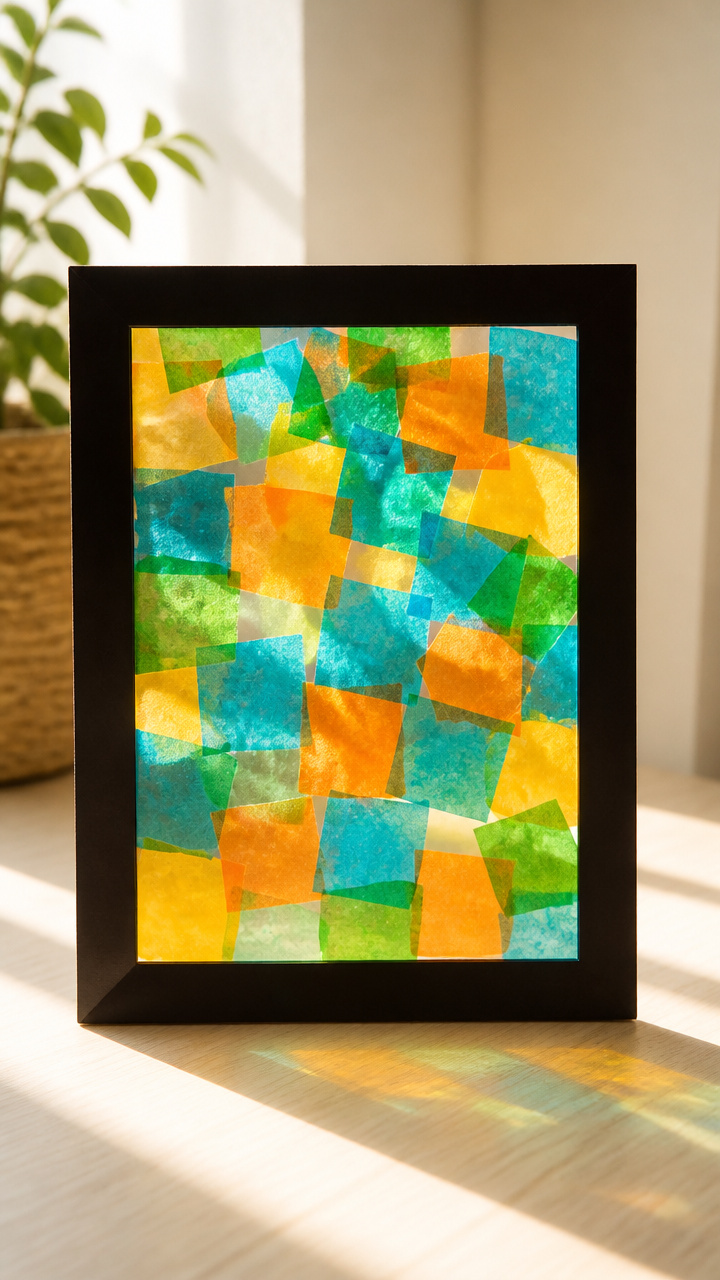 Tissue Paper Stained Glass