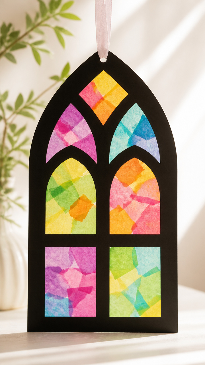 Tissue Paper Stained Glass