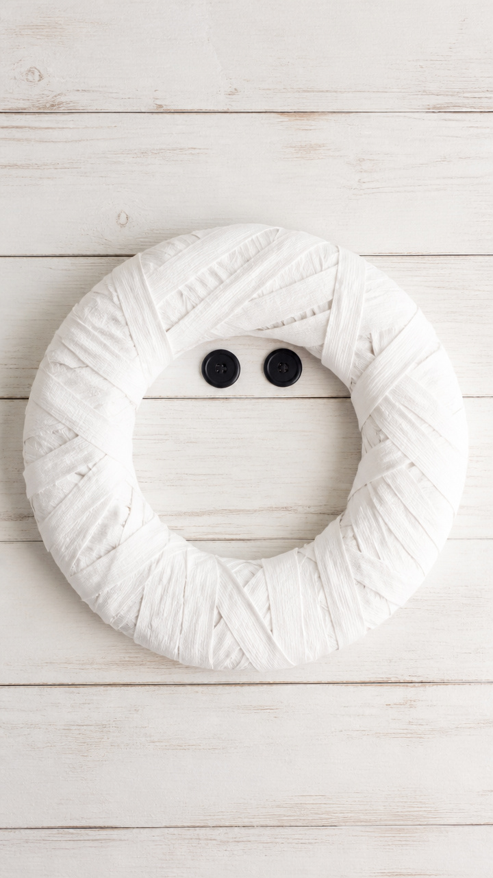 Toilet Paper Mummy Wreath