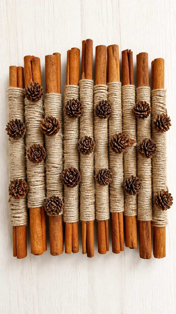Twine-Wrapped Cinnamon Sticks