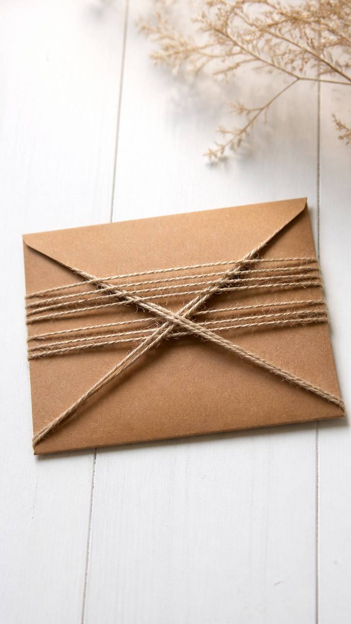 Twine-Wrapped Flap Closure