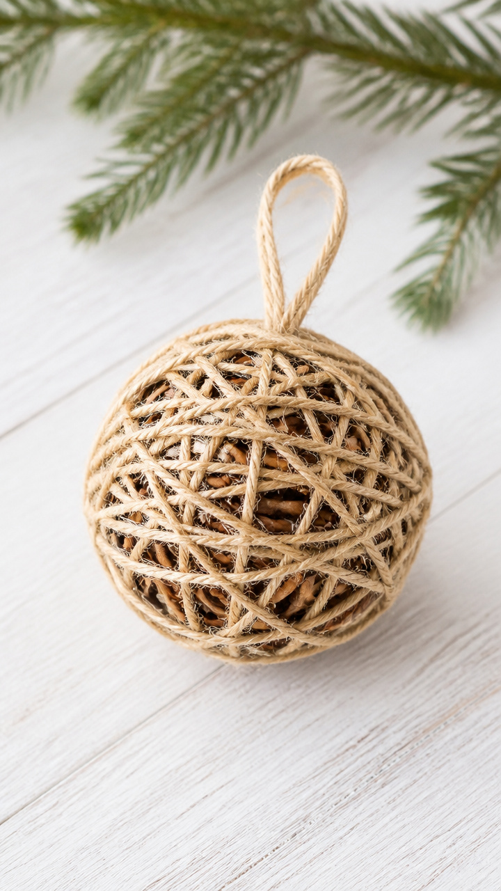Twine-Wrapped Grapevine Ball