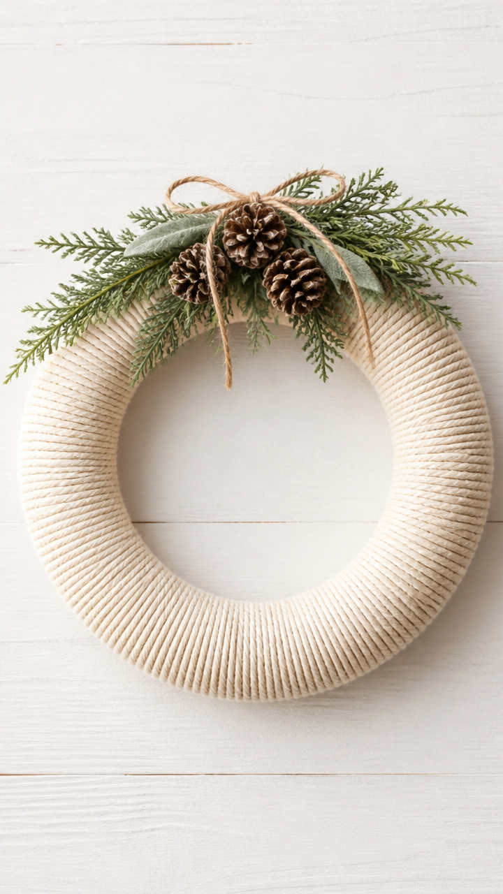 Twine-Wrapped Grapevine Wreath