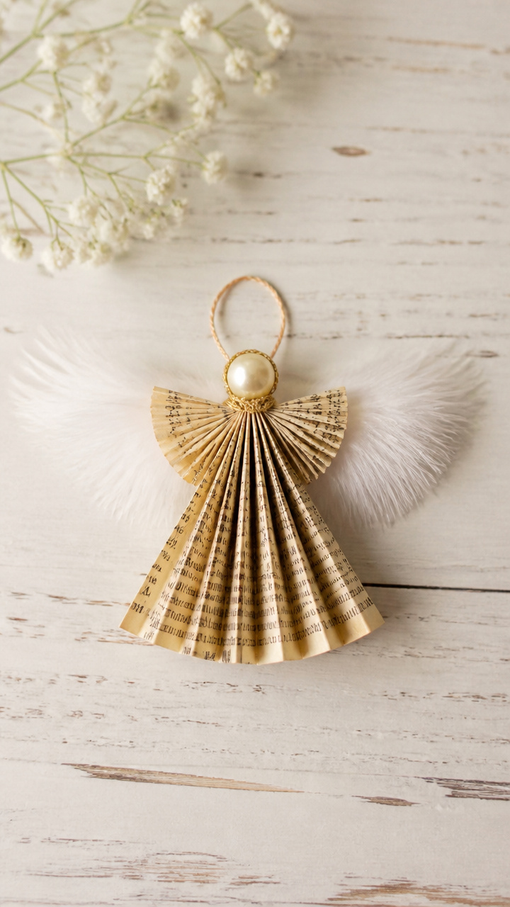 Vintage Book Page Angels