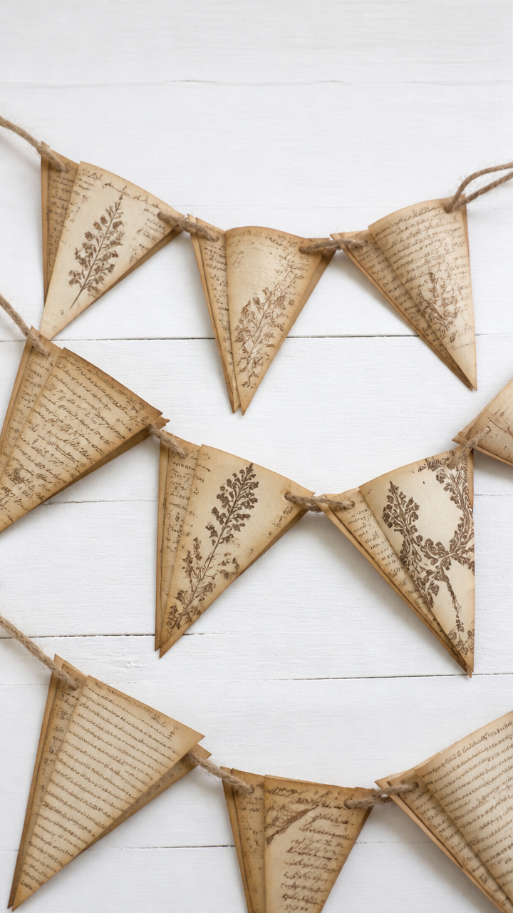 Vintage Book Page Banners
