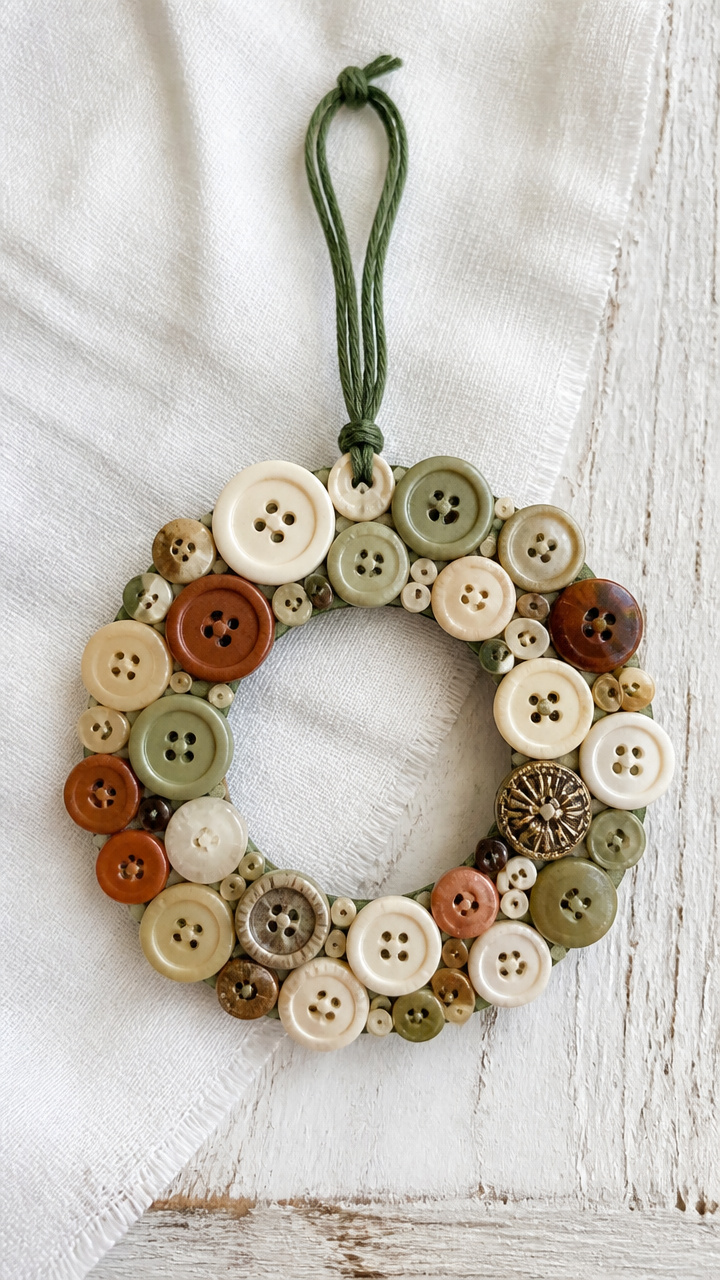 Vintage Button Wreath
