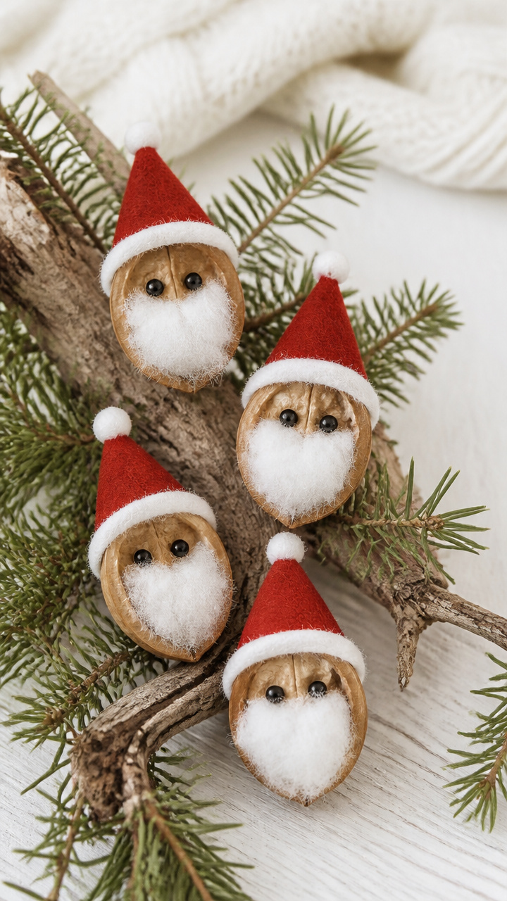 Walnut Shell Santas