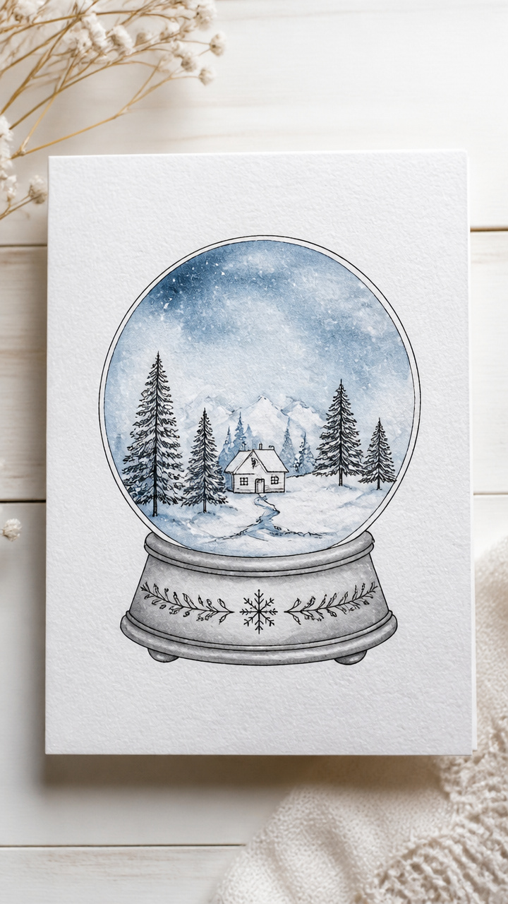 Watercolor Snow Globes