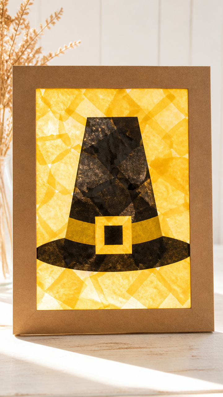 Waxed Paper Pilgrim Hat Art