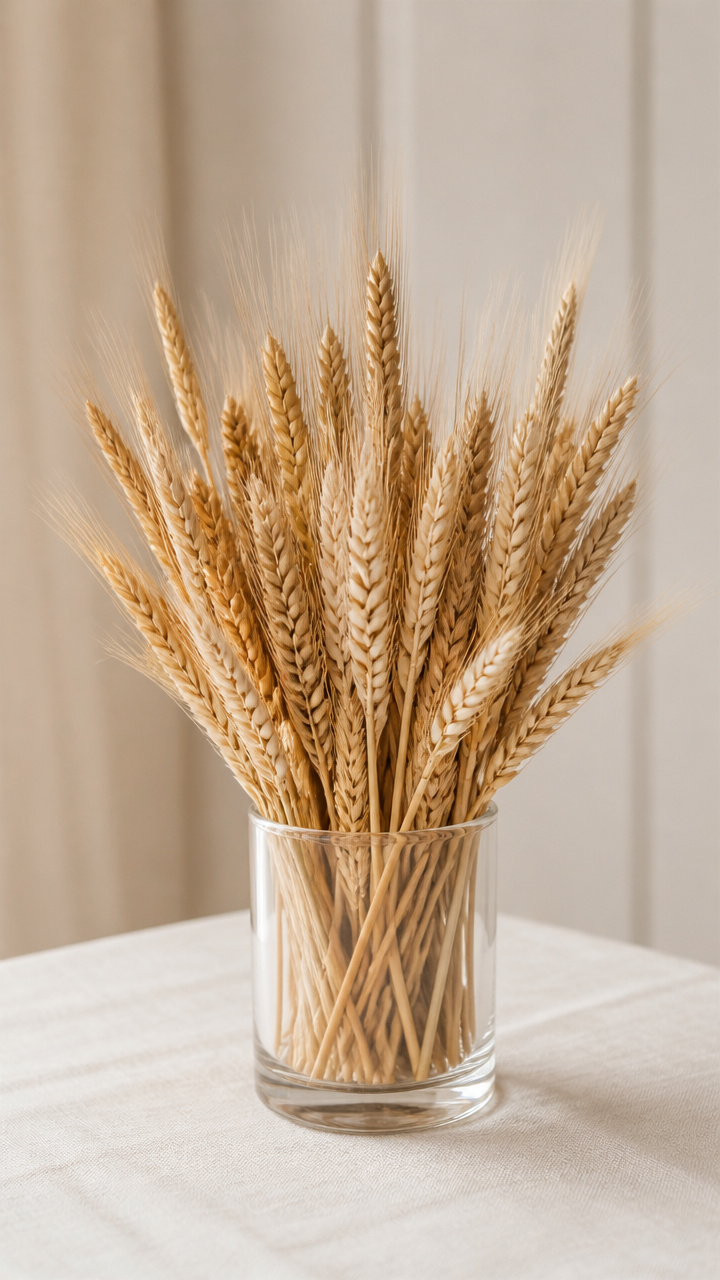 Wheat Stalk Centerpiece Vase
