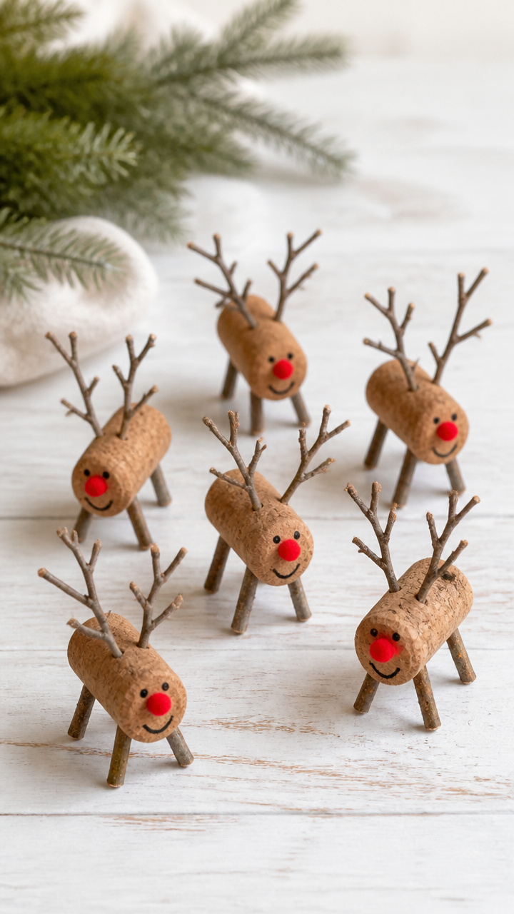 Wine Cork Reindeer