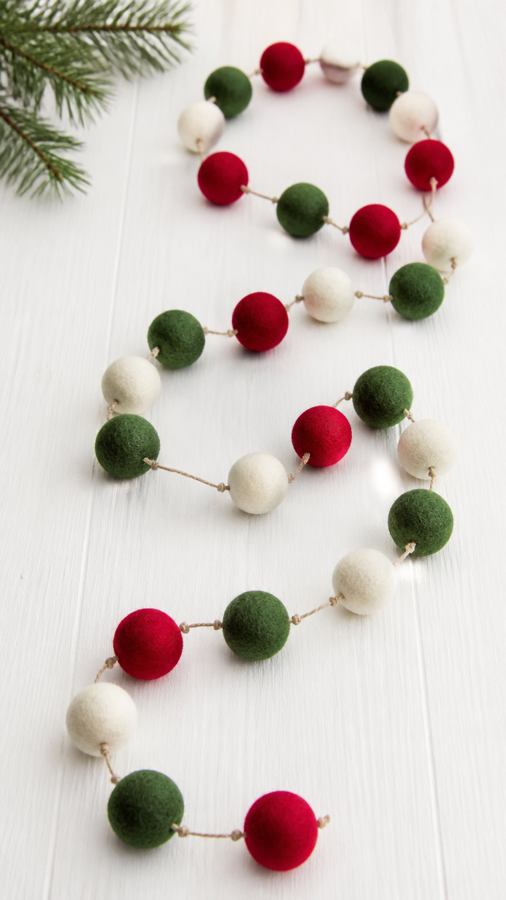 Wool Dryer Ball Garland